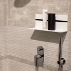 Prateleira de parede Corian branca L 35 ou L 60 cm Fabricado na Itália Qualidade - Elono Viadurini