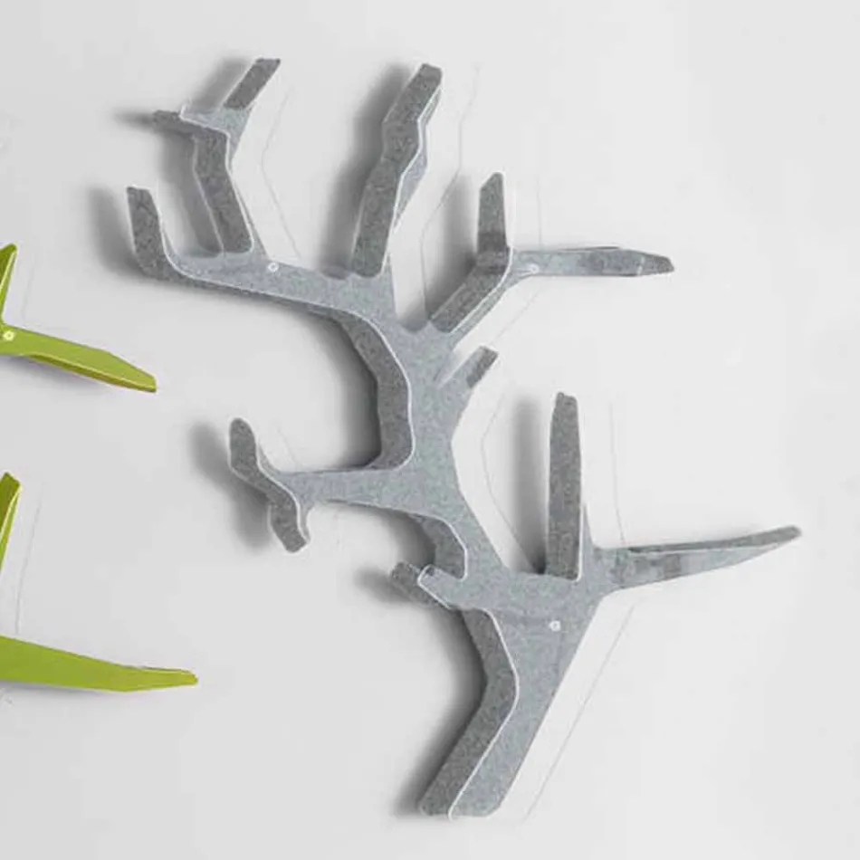 Prateleira de parede de acrílico com ganchos para casacos feitos na Itália - néon Viadurini