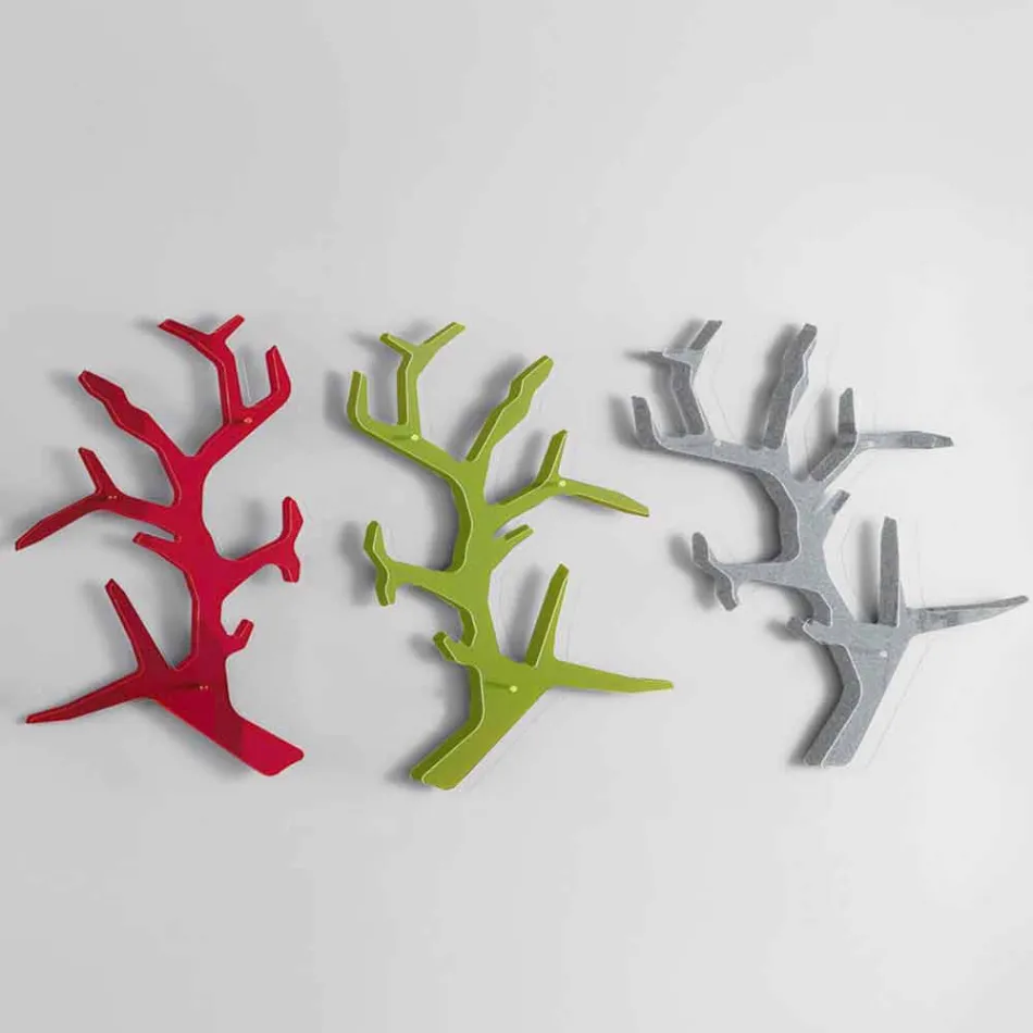 Prateleira de parede de acrílico com ganchos para casacos feitos na Itália - néon Viadurini