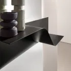 Prateleira de parede metálica ondulada Nimea em três acabamentos de cores. Viadurini