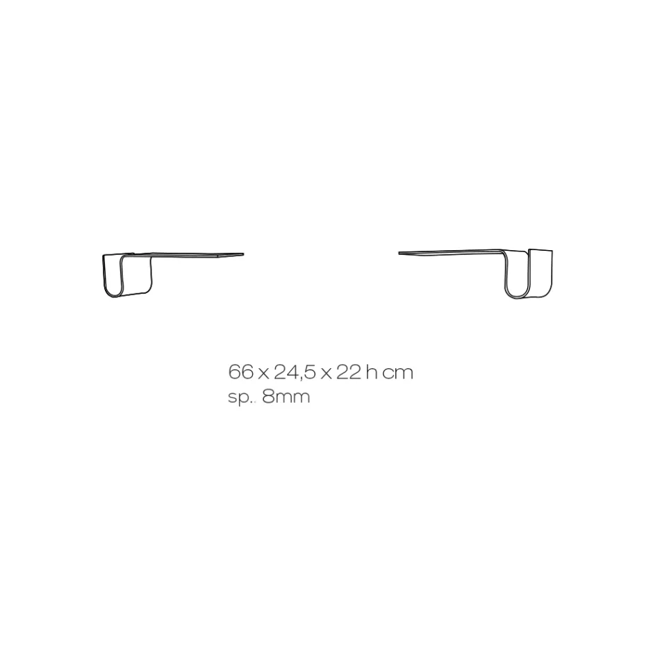 Design de prateleira em cristal acrílico transparente feito na Itália - Teride Viadurini