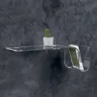 Design de prateleira em cristal acrílico transparente feito na Itália - Teride Viadurini