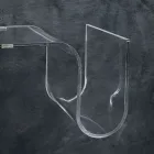 Design de prateleira em cristal acrílico transparente feito na Itália - Teride Viadurini