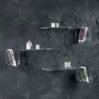 Design de prateleira em cristal acrílico transparente feito na Itália - Teride Viadurini