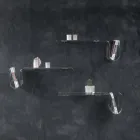 Design de prateleira em cristal acrílico transparente feito na Itália - Teride Viadurini