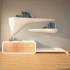 Prateleira de design moderno produzida na Itália, Sizzano Viadurini