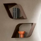Prateleira de parede metálica Eteris com espaço interno, disponível em três cores. Viadurini
