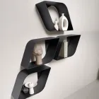 Prateleira de parede metálica Eteris com espaço interno, disponível em três cores. Viadurini