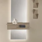 Prateleira metálica de design moderno com duas prateleiras horizontais - Miro Viadurini