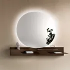 Prateleira metálica de design moderno com duas prateleiras horizontais - Miro Viadurini