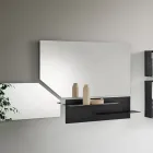 Prateleira metálica de design moderno com duas prateleiras horizontais - Miro Viadurini
