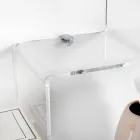 Prateleira para objetos de plexiglass transparente fabricada na Itália - Mufasa Viadurini