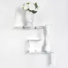 Prateleira para objetos de plexiglass transparente fabricada na Itália - Mufasa Viadurini