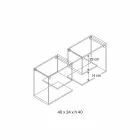 Prateleiras de parede de vidro transparente Design elegante versátil 2 peças - rolo Viadurini