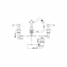 Misturador de 3 furos para bidê em latão Design clássico feito na Itália - Shelly Viadurini
