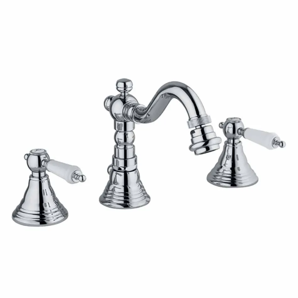 Misturador de 3 furos para bidê em latão Design clássico feito na Itália - Shelly Viadurini