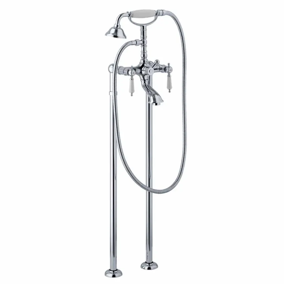 Misturador Coluna para Banheira com Chuveiro em Latão Made in Italy - Shelly Viadurini