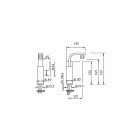 Misturador de bidê de banheiro de design em latão sem ralo Made in Italy - Panela Viadurini