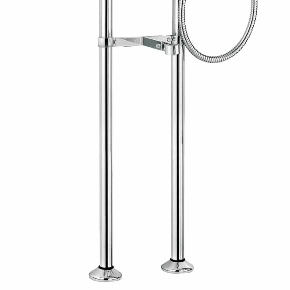 Misturador de piso clássico para banheira feito em latão italiano - Omidio Viadurini