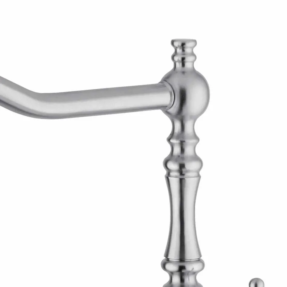 Misturador clássico de aço inoxidável para pia de cozinha feito na Itália - presente Viadurini