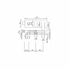 Misturador de chuveiro embutido de design moderno em latão made in Italy - Sika Viadurini