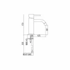 Misturador para Lavatório em Latão Cromado Design Moderno Fabricado em Itlay - Liro Viadurini