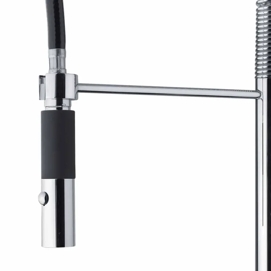 Misturador para pia de cozinha de latão ajustável com mola Made in Italy - Keope Viadurini