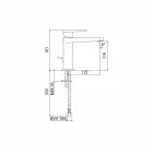 Misturador moderno para pia de banheiro sem ralo, feito na Itália - Galla Viadurini