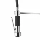 Misturador para pia de cozinha de latão cromado com chuveiro feito na Itália - Kondor Viadurini