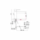 Misturador para lavatório em latão com bico 170 mm ao centro Made in Italy - Ermia Viadurini