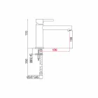 Misturador para lavatório em latão com bico 170 mm ao centro Made in Italy - Ermia Viadurini