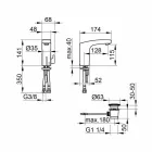 Misturador para lavatório moderno com sensor infravermelho em metal cromado - Gonzo Viadurini