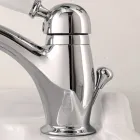 Misturador para lavatório artesanal de latão estilo tradicional com alavanca - Noriana Viadurini