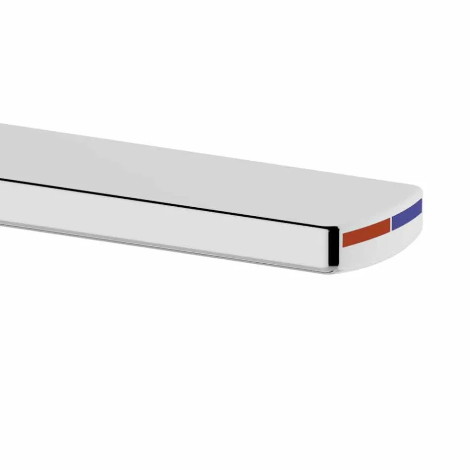 Misturador moderno para pia de banheiro em metal cromado - Zanio Viadurini