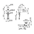 Misturador monocomando para bidé design clássico latão cromado - artemísia Viadurini