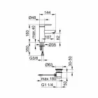 Misturador Monocomando de Design Moderno para Lavatório em Metal - Zanio Viadurini