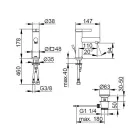 Misturador para lavatório com alavanca simples e latão cromado de design clássico - Artemisia Viadurini