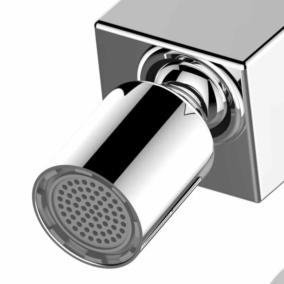 Misturador monocomando para bidé de design moderno em metal cromado - Girino Viadurini