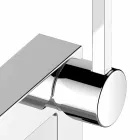 Misturador monocomando para bidé de design moderno em metal cromado - Girino Viadurini