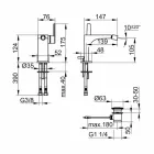 Misturador monocomando moderno para bidé em metal com ralo - Etto Viadurini