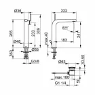 Misturador moderno monocomando para pia de banheiro com dreno de metal - Pinto Viadurini