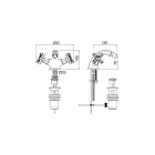 Misturador para bidê monofuro em latão estilo vintage fabricado na Itália - Silvana Viadurini