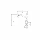 Misturador para bidé com bico alto giratório Made in Italy - Neno Viadurini