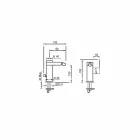Misturador para bidé feito na Itália com alavanca lateral - Panela Viadurini