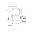 Misturador para bidê com ralo de acabamento cromado Fabricado na Itália - Galla Viadurini