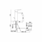 Misturador de bidê em acabamento cromado com dreno feito na Itália - Medida Viadurini
