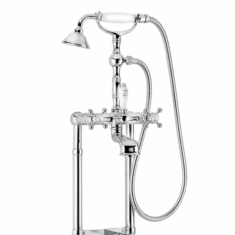 Misturador para banheira de latão clássico feito na Itália - Eripio Viadurini