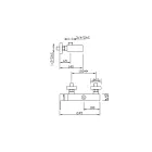 Misturador de chuveiro externo de design em latão feito na Itália - Bibo Viadurini