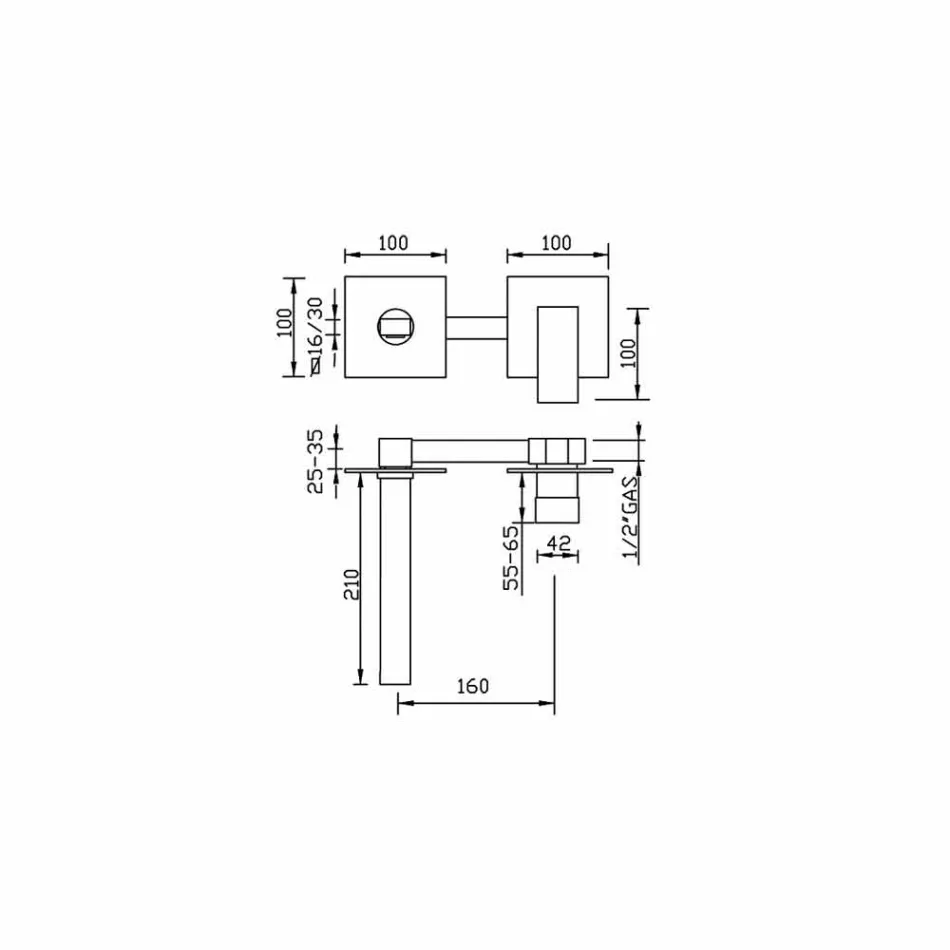 Made in Italy Design Mixer para lavatório - Panela Viadurini