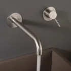 Torneira Misturadora de Lavatório Embutida em Aço Inox AISI 316L - Artigli Viadurini